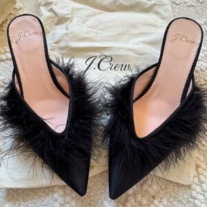 J. Crew Black Feathered Women's Shoes